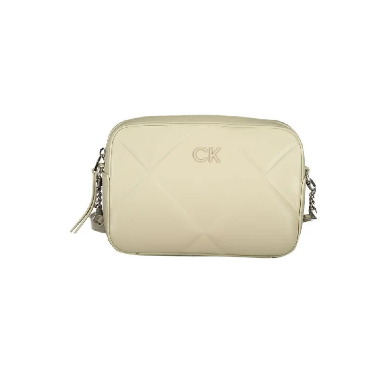 Calvin Klein Beige Cotton Handbag Everyday Elegance At Lower Prices