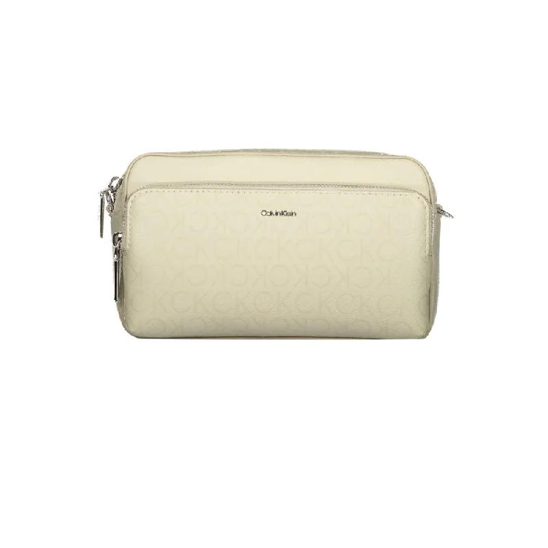 Calvin Klein Beige Polyester Handbag Luxury Totes, Affordable Prices