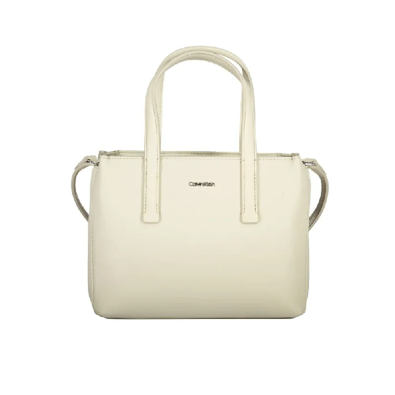 Calvin Klein Beige Polyester Handbag Upgrade Your Look With Our Bag Sale