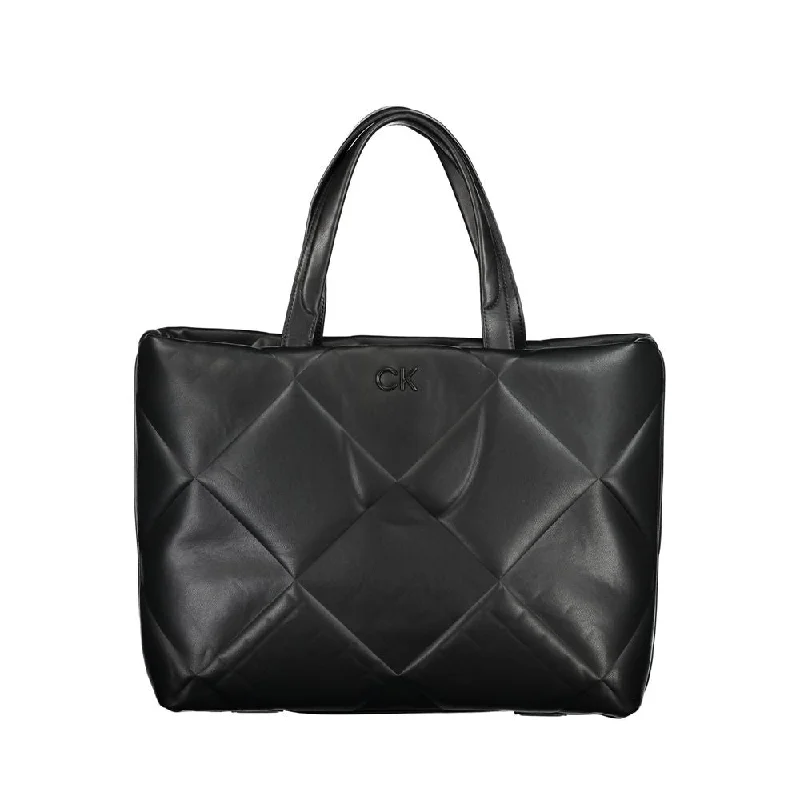 Calvin Klein Black Cotton Handbag Fashionable Bags At Must-Have Prices