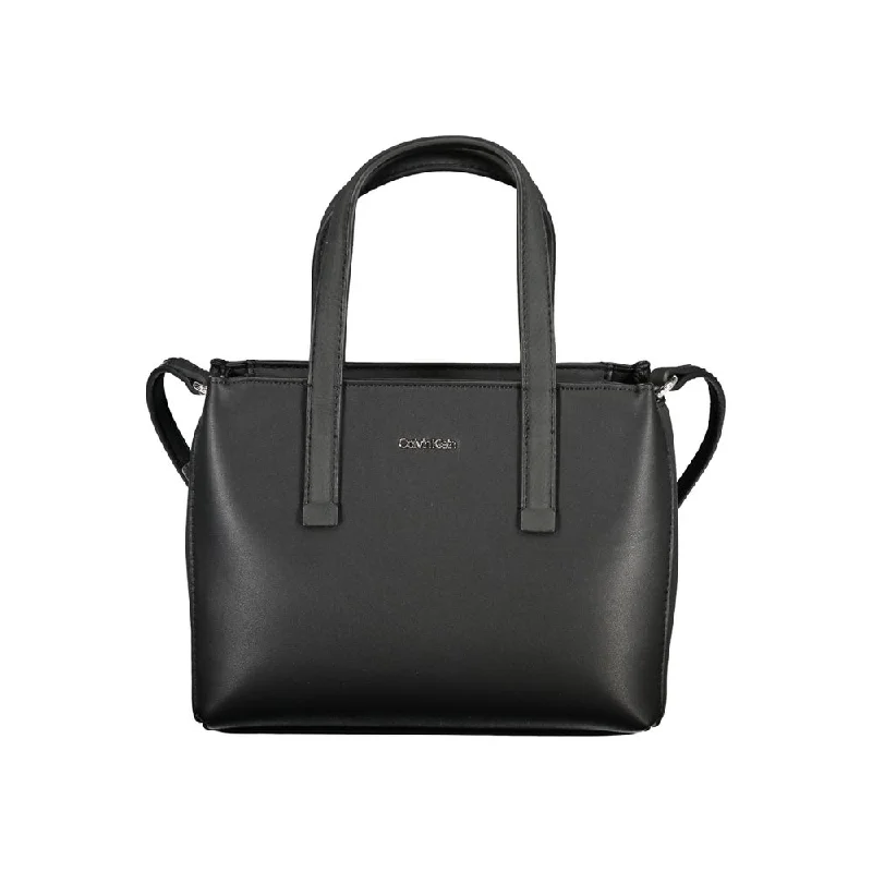 Calvin Klein Black Polyester Handbag Trendy & Timeless Bags, Now On Sale