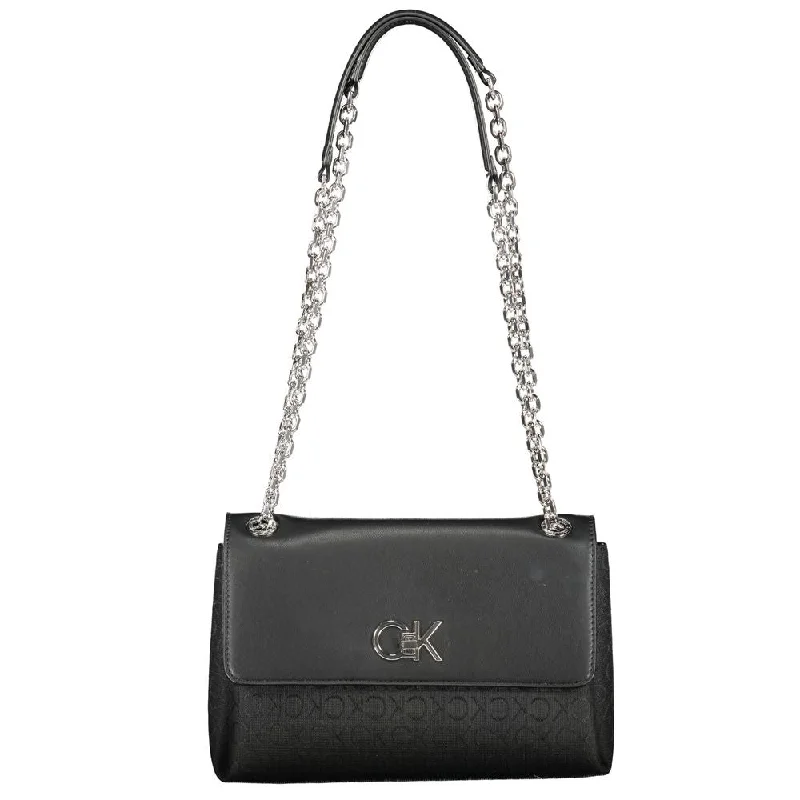 Calvin Klein Black Polyester Handbag Timeless Handbags At Reduced Prices