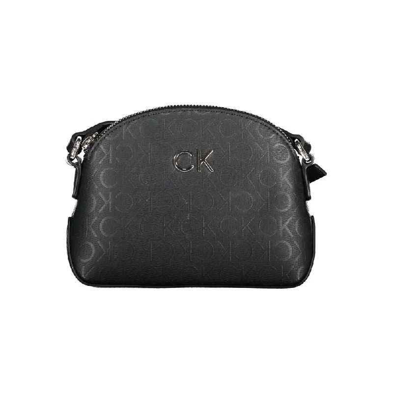 Calvin Klein Black Polyester Handbag Trendy And Timeless Handbags Now On Sale