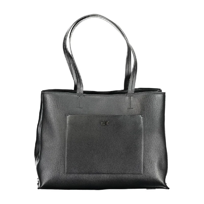 Calvin Klein Black Polyester Handbag Premium Quality Bags At Affordable Prices