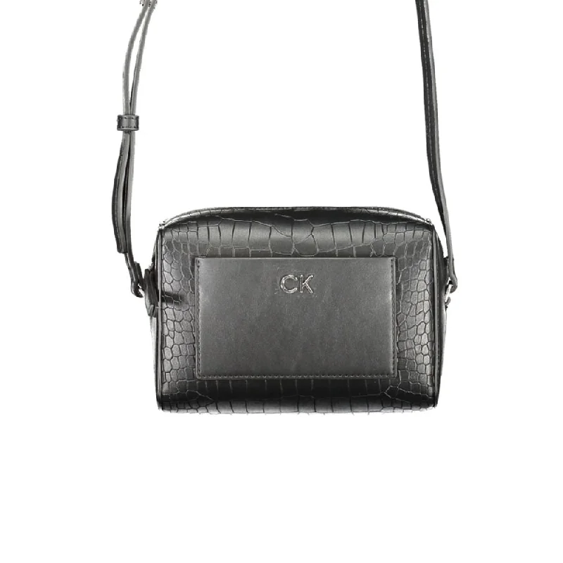 Calvin Klein Black Polyester Handbag Fashionable Bags With Special Seasonal Offers