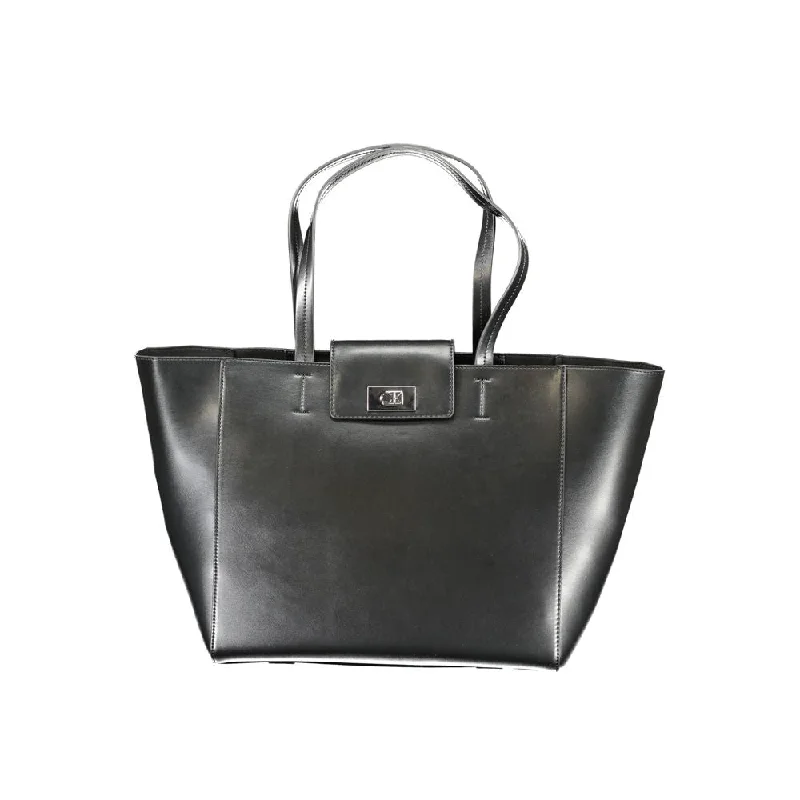 Calvin Klein Black Polyester Handbag Upgrade Your Look With Fashionable Bags