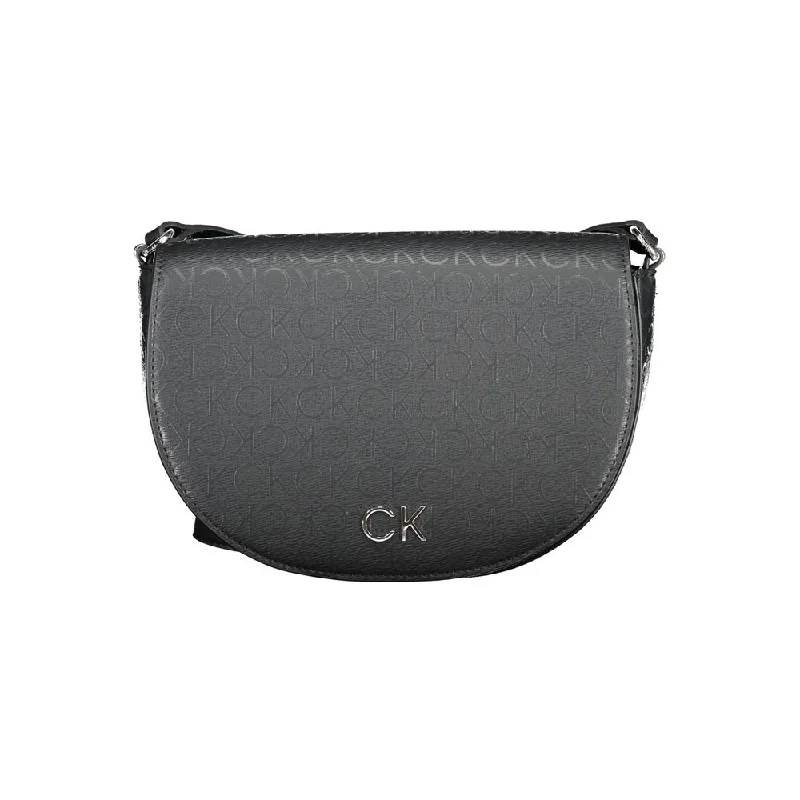 Calvin Klein Black Polyethylene Handbag Statement Bags With Exclusive Savings