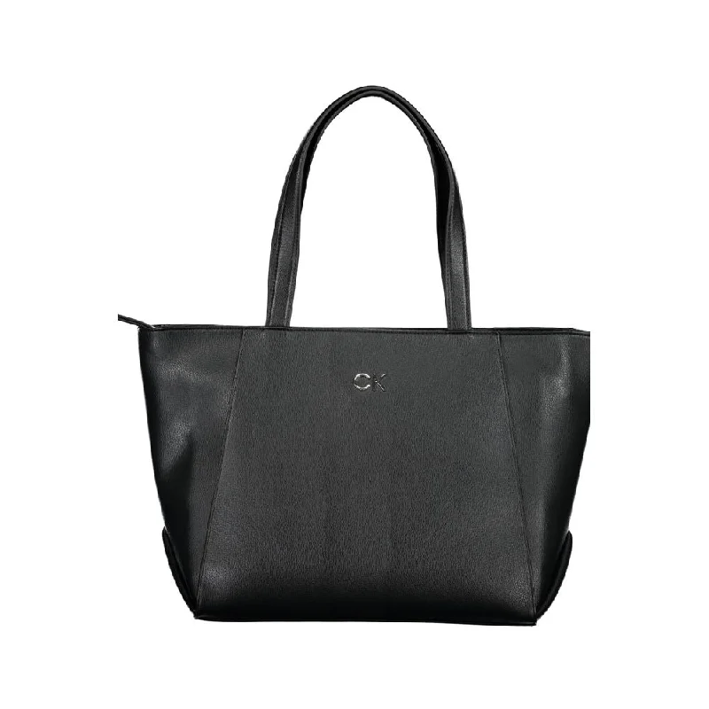 Calvin Klein Black Polyethylene Handbag Trendy Backpacks With Big Discounts