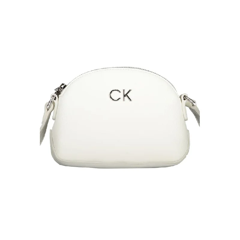 Calvin Klein White Polyethylene Handbag Must-Have Bags With Big Savings