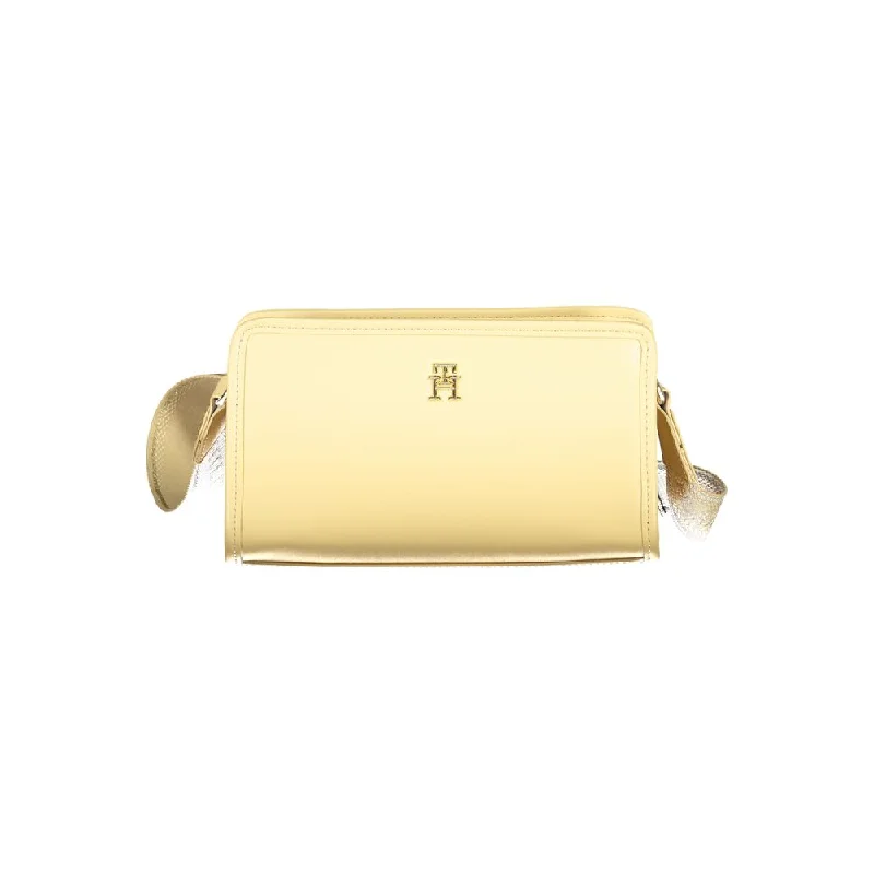 Tommy Hilfiger Beige Polyethylene Handbag Fashion-Forward Bags, Now On Sale