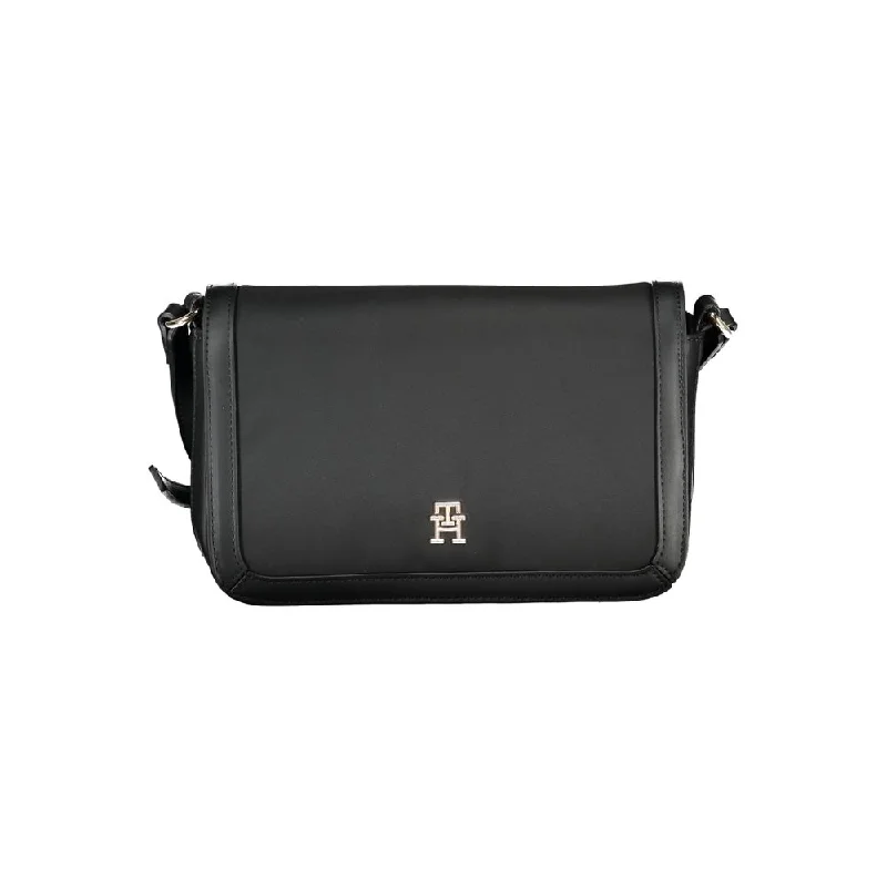 Tommy Hilfiger Black Polyester Handbag Trendy Bags, Huge Savings