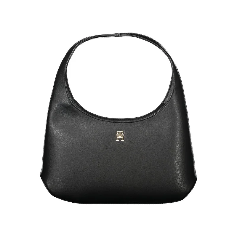 Tommy Hilfiger Black Polyester Handbag Best Handbag Sale Of The Season