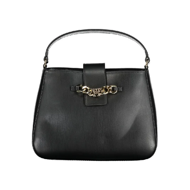 Tommy Hilfiger Black Polyethylene Handbag Classic Bags, Exclusive Deals