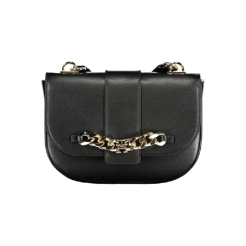 Tommy Hilfiger Black Polyethylene Handbag Designer Bags, Low Prices