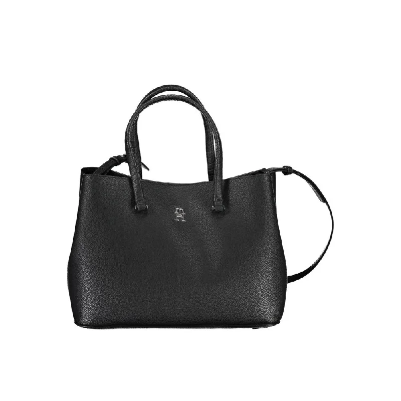 Tommy Hilfiger Black Polyethylene Handbag Stylish And Functional Bags Now At Reduced Rates Tommy Hilfiger Black Polyethylene Handbag Stylish And Functional Bags Now At Reduced Rates