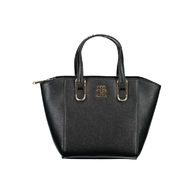 Tommy Hilfiger Black Polyethylene Handbag Must-Have Bags, Big Discounts