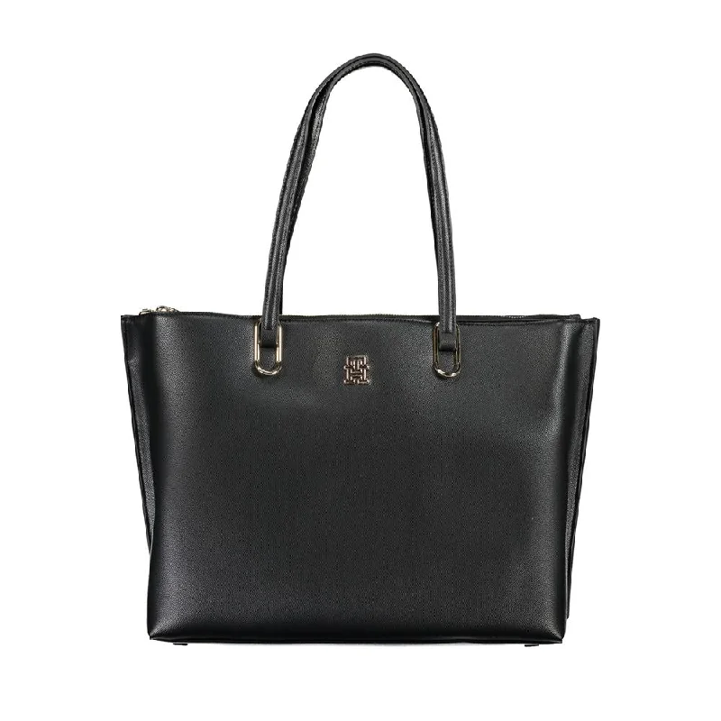 Tommy Hilfiger Black Polyethylene Handbag Premium Bags, Special Prices