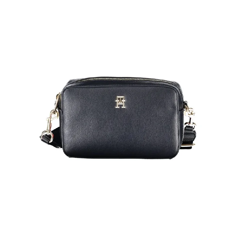 Tommy Hilfiger Blue Polyester Handbag Must-Have Bags At Irresistible Discounts