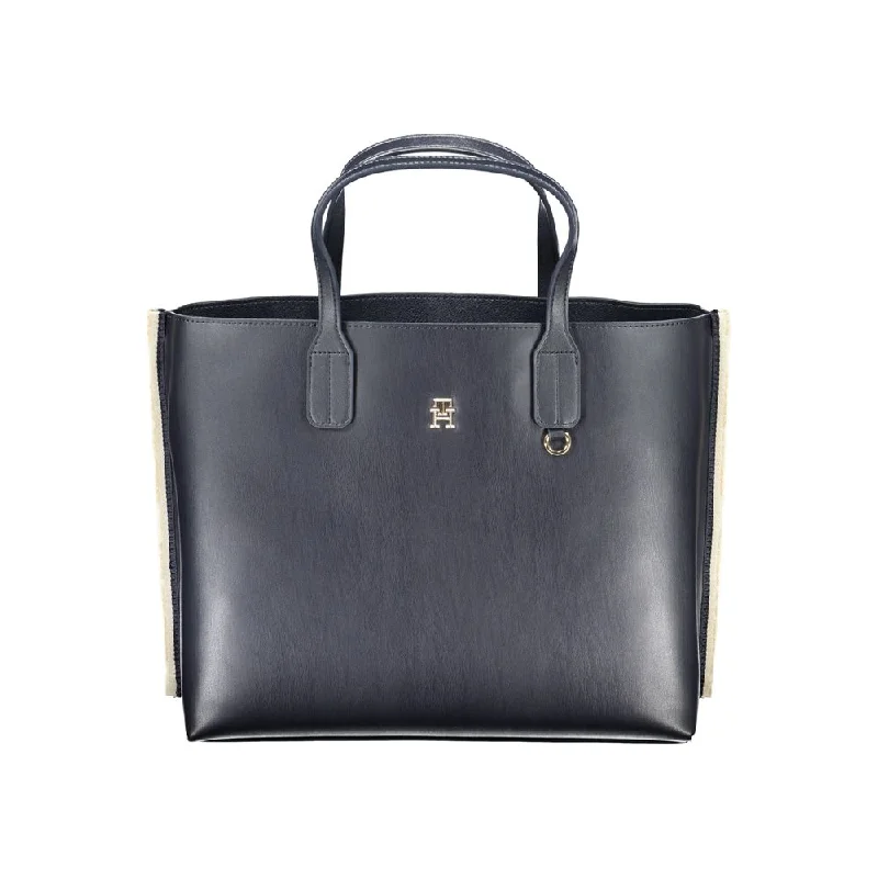 Tommy Hilfiger Blue Polyethylene Handbag Trendy Purses, Limited Offer
