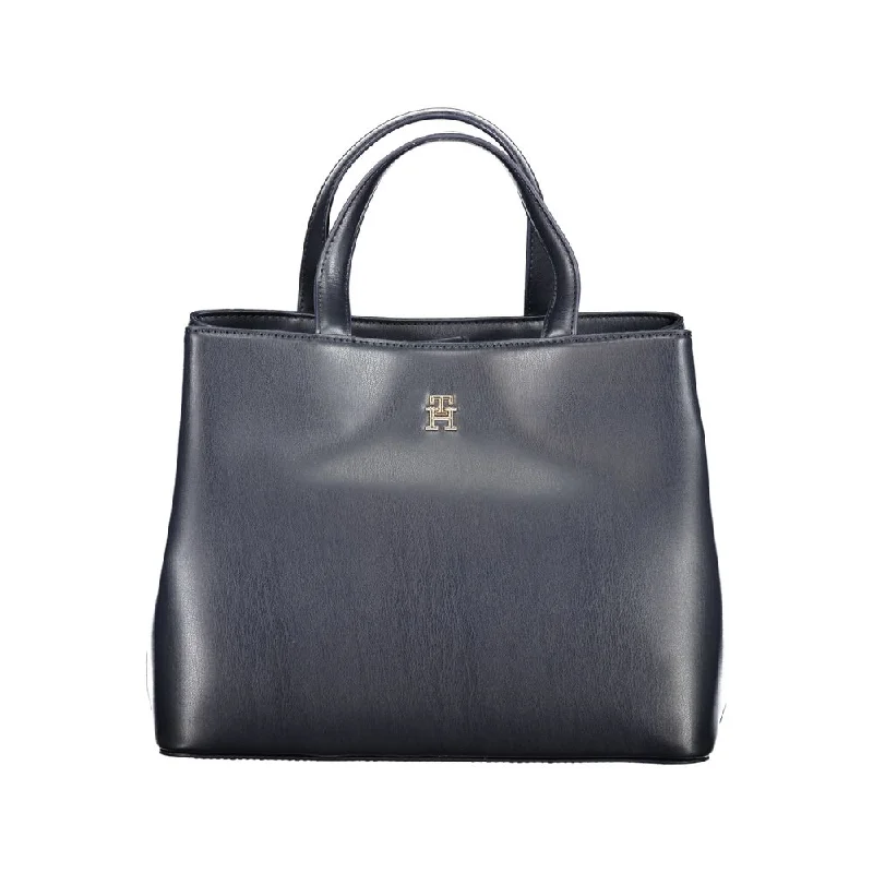 Tommy Hilfiger Blue Polyethylene Handbag Affordable Elegance, Grab Yours Now