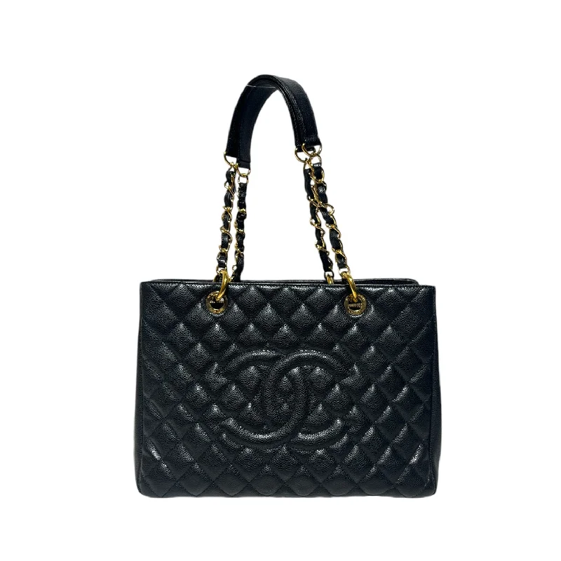 CHANEL/Tote Bag/Leather/BLK/Caviar Grand Shopper Tote Affordable Elegance, Grab Yours Now