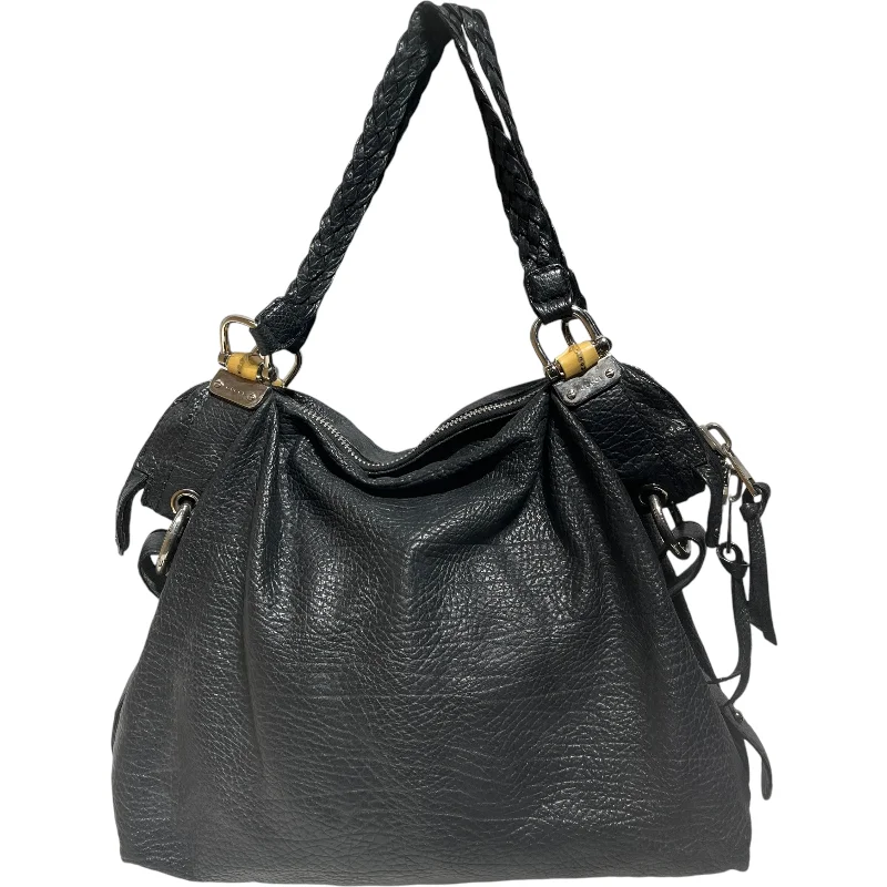 GUCCI/Hand Bag/Leather/BLK/bamboo bar leather tote Designer Bags At Low Prices