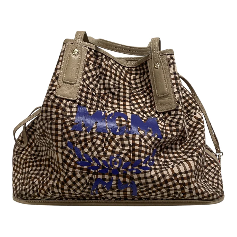 MCM/Tote Bag/Plaid/Leather/BEG/ANIMAL ISH PRINT Affordable Luxury With Top-Quality Handbags