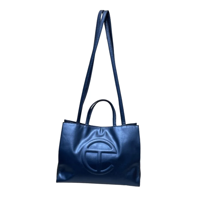 Telfar/Tote Bag/M/Iridescent/Faux Leather/BLU/ Premium Bags At Special Prices