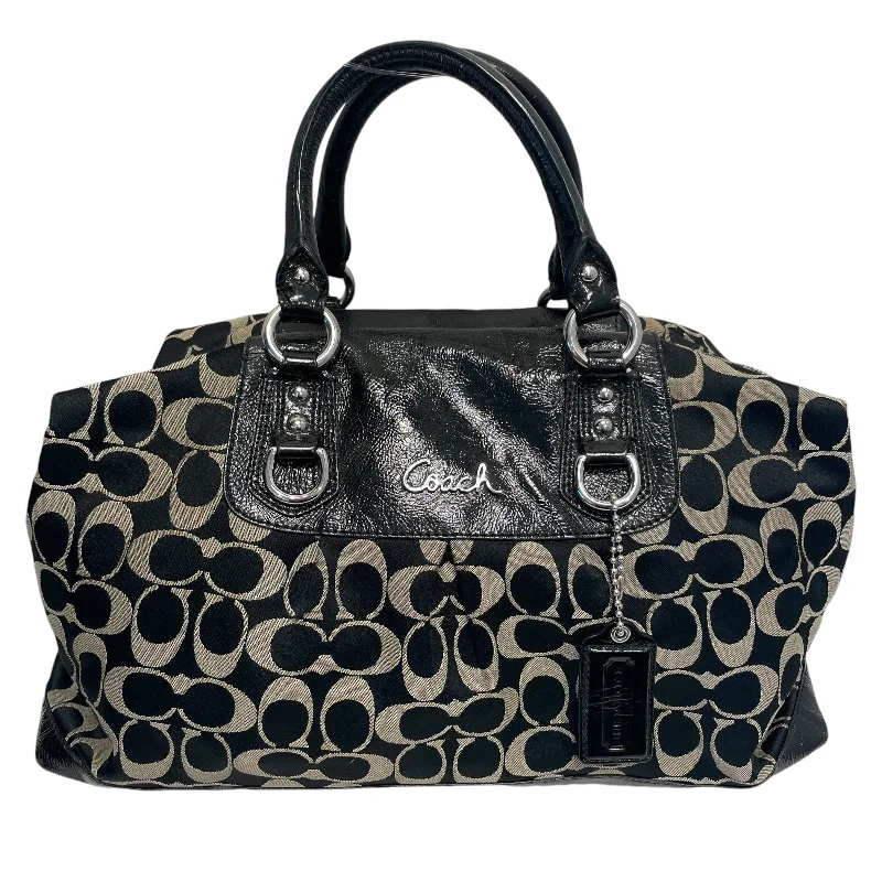 COACH/Tote Bag/Monogram/Cotton/BLK/Cursive Coach Chic Handbags At Special Promotional Prices COACH/Tote Bag/Monogram/Cotton/BLK/Cursive Coach Chic Handbags At Special Promotional Prices