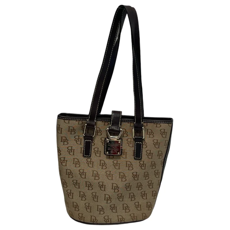 Dooney & Bourke/Tote Bag/Monogram/Cotton/BEG/Gold Fastenings Best-Selling Bags Now At Exclusive Promotional Prices