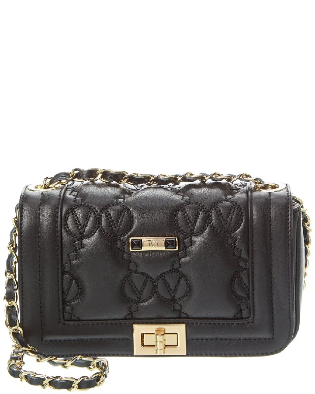 Valentino By Mario Valentino Beatriz Monogram Leather Shoulder Bag Statement Bags With Exclusive Savings Valentino By Mario Valentino Beatriz Monogram Leather Shoulder Bag Statement Bags With Exclusive Savings