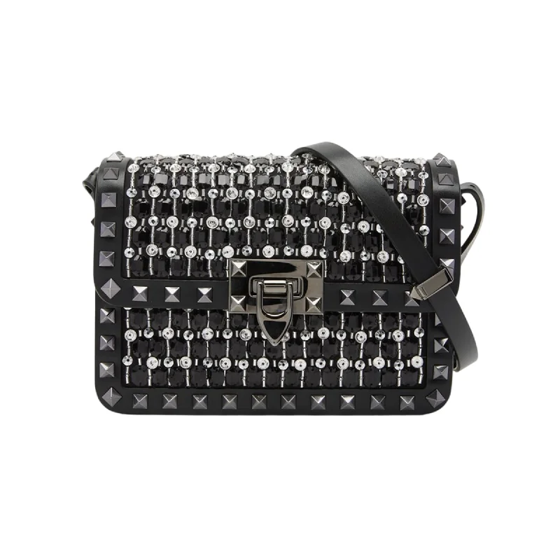 Valentino Garavani Small Rockstud Rhinestone Shoulder Bag Final Call – Shop Stylish Bags Before They're Gone Valentino Garavani Small Rockstud Rhinestone Shoulder Bag Final Call – Shop Stylish Bags Before They're Gone