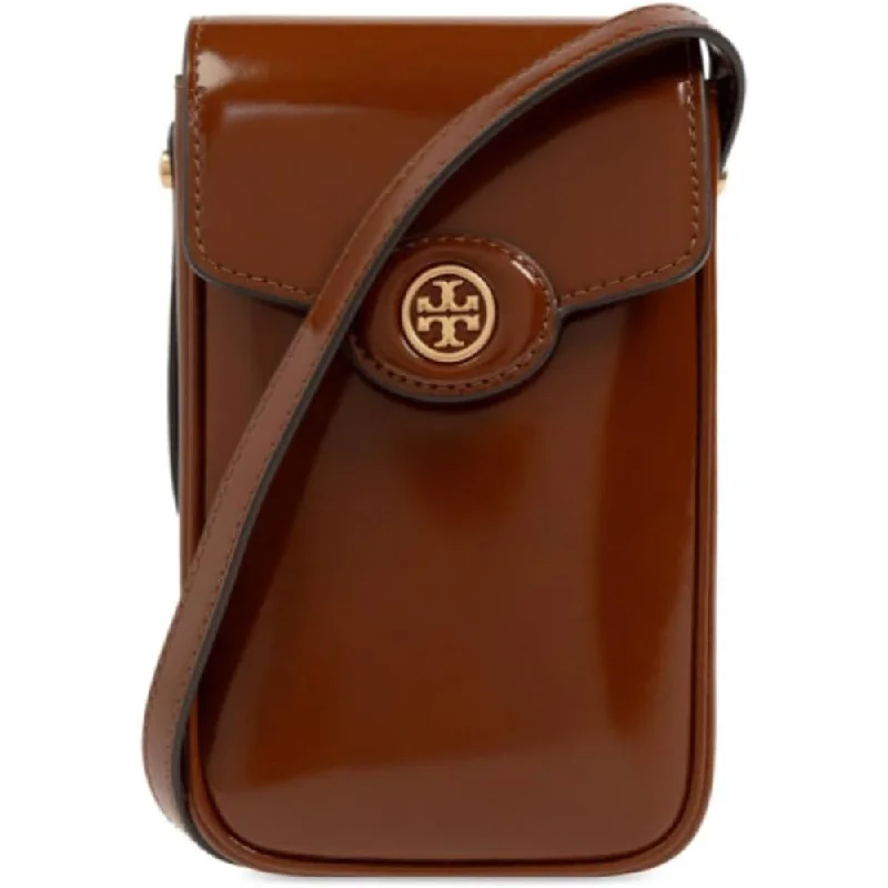 Tory Burch Women's Robinson Leather Phone Crossbody Bag, Dark Sienna Fashion-Forward Bags At Limited-Time Offers Tory Burch Women's Robinson Leather Phone Crossbody Bag, Dark Sienna Fashion-Forward Bags At Limited-Time Offers