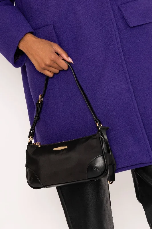 Black Nylon Shoulder Bag Elegant Bags With Limited Stock Available