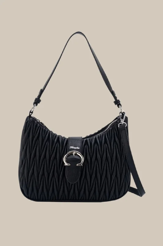 Black Puffin Curved Shoulder Bag Chic Handbags At Special Promotional Prices