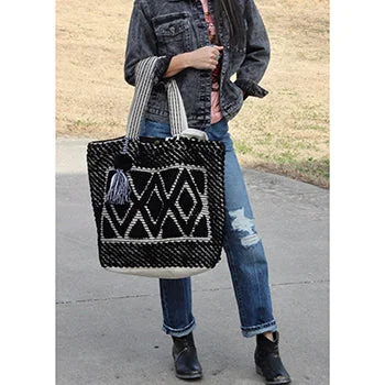 Black & Cream Boho Tote Must-Have Bags, Big Discounts