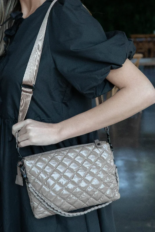 Carlee Quilted Crossbody Bag, Mocha Patent Iconic Fashion Bags At Unbeatable Savings Carlee Quilted Crossbody Bag, Mocha Patent Iconic Fashion Bags At Unbeatable Savings