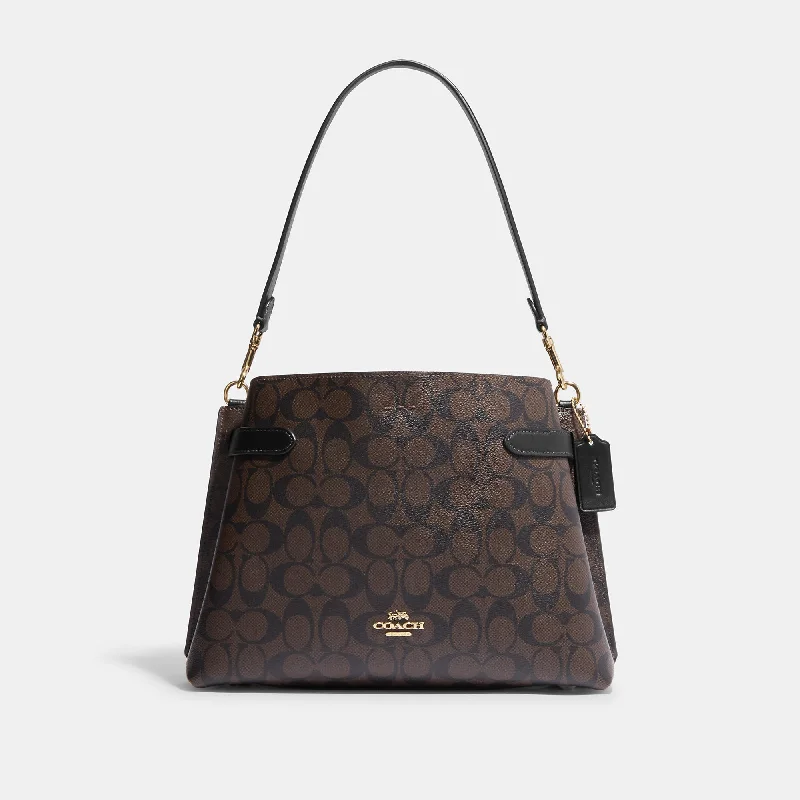Coach Outlet Hanna Shoulder Bag In Signature Canvas Stylish Totes, Exclusive Savings