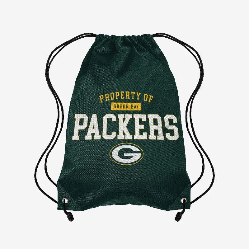 Green Bay Packers Property Of Drawstring Backpack Carry Elegance For Less