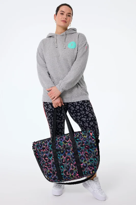 Grey with Rainbow Shadow Leopard Large Puffer Tote Bag Iconic Fashion Bags At Unbeatable Savings Grey with Rainbow Shadow Leopard Large Puffer Tote Bag Iconic Fashion Bags At Unbeatable Savings