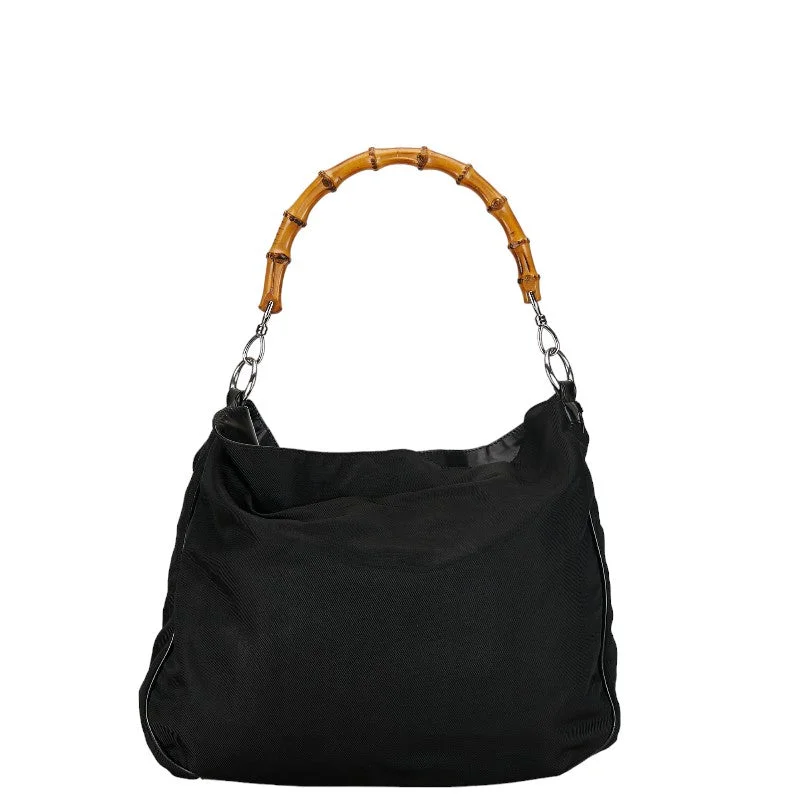 Gucci Bamboo Handbag Shoulder Bag 2WAY 001 2404 Black Canvas Gucci Luxury Bags, Budget Prices Gucci Bamboo Handbag Shoulder Bag 2WAY 001 2404 Black Canvas Gucci Luxury Bags, Budget Prices