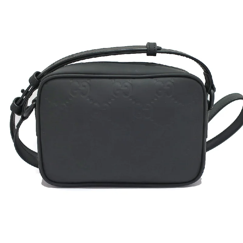 Gucci GG Laver Effect 771231 Black Crossbody Timeless Handbags, Flash Sale