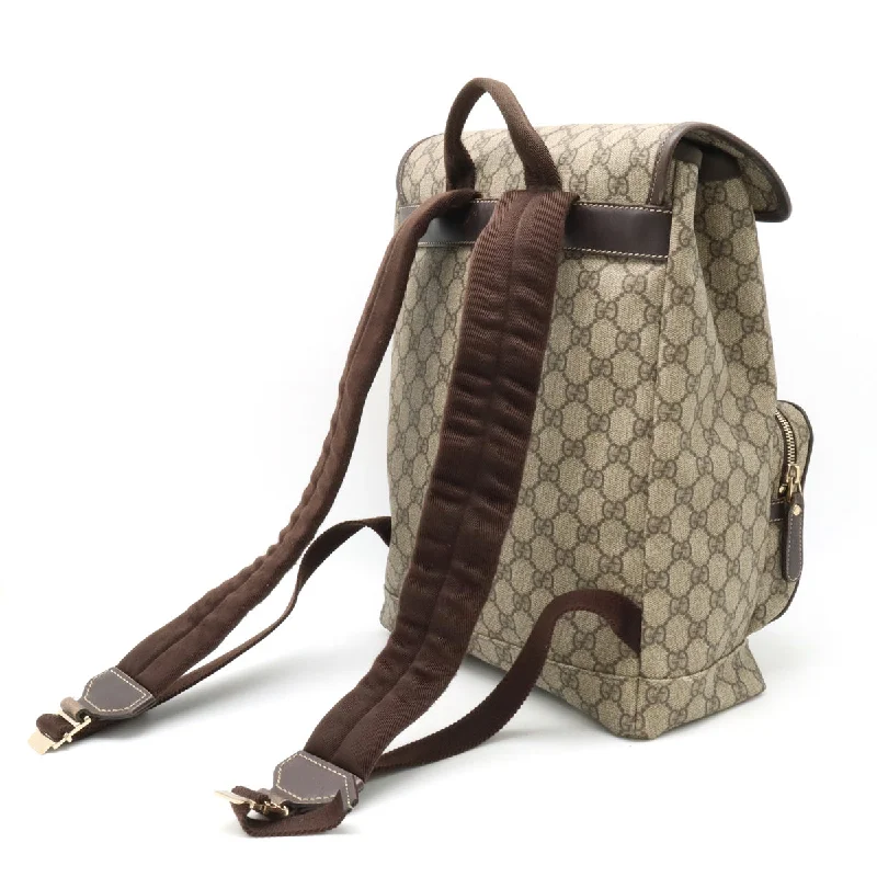 Gucci Gucci GG Spring Rucksack Backpack Deep Pack PVC Leather Carquibbean Dark Brown Tea 246103 Classic Totes, Exclusive Deals