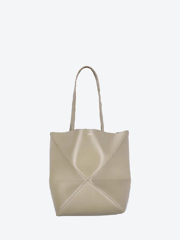 Puzzle fold tote medium in shiny calfskin Everyday Elegance At Lower Prices