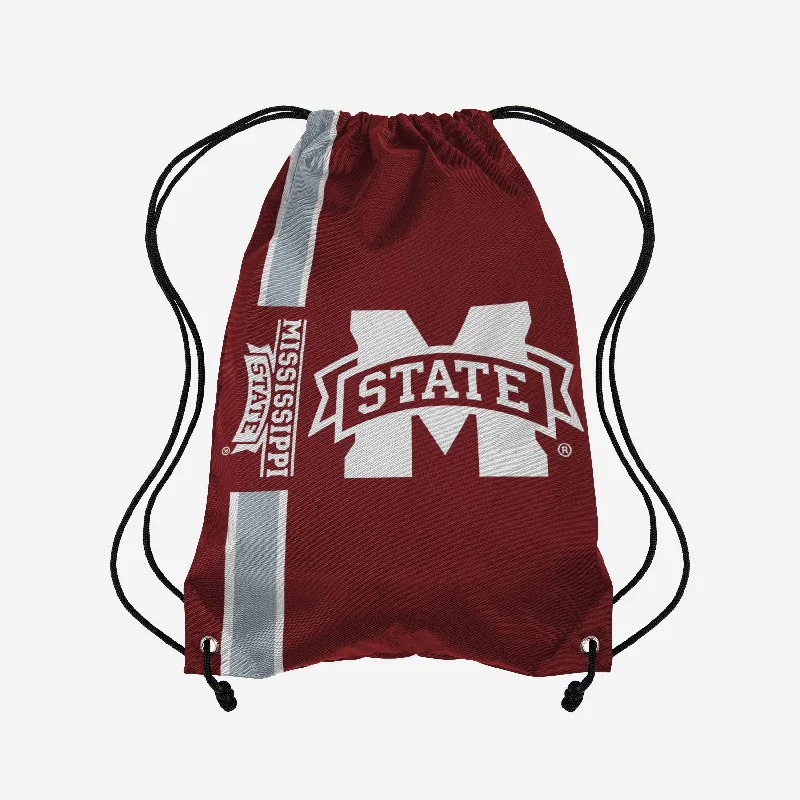 Mississippi State Bulldogs Big Logo Drawstring Backpack Trendy Handbags, Limited-Time Sale Mississippi State Bulldogs Big Logo Drawstring Backpack Trendy Handbags, Limited-Time Sale