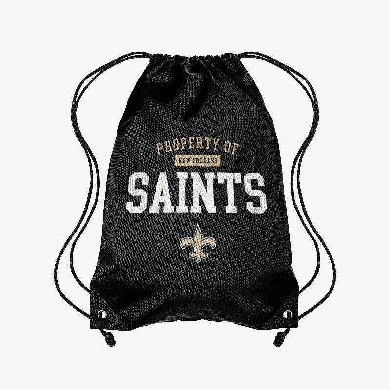 New Orleans Saints Property Of Drawstring Backpack Designer Bags At Lower Prices