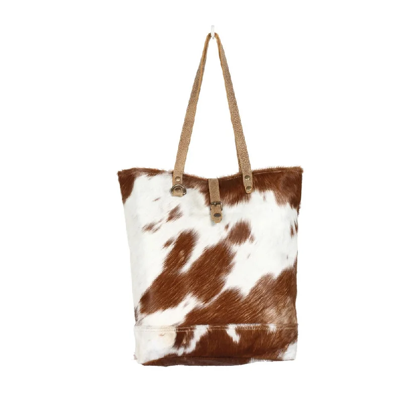 All Over Tan and White Tote Bag Exclusive Discounts On Stylish Handbags
