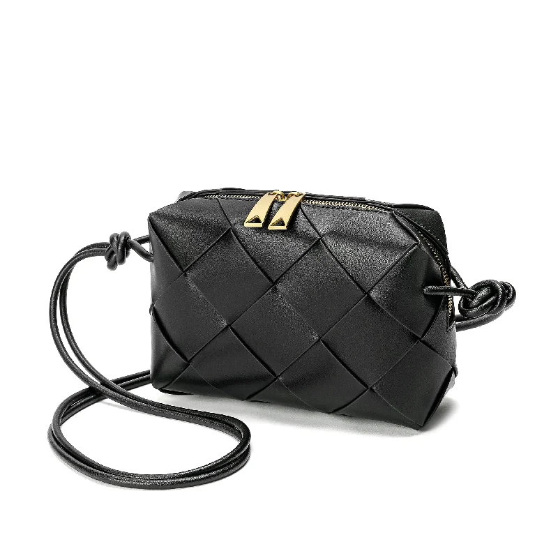 Tiffany & Fred Smooth Woven Leather Top-Handle Crossbody/Shoulder Bag Premium Handbags At Budget-Friendly Prices Tiffany & Fred Smooth Woven Leather Top-Handle Crossbody/Shoulder Bag Premium Handbags At Budget-Friendly Prices