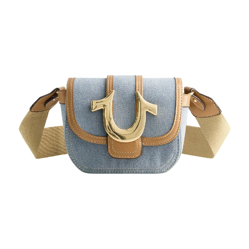 True Religion Mini Flap Denim Crossbody Best Handbag Sale Of The Season