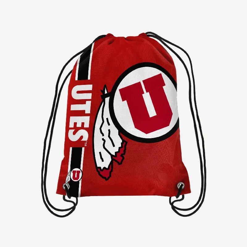 Utah Utes Big Logo Drawstring Backpack Fashionable Handbags At Must-Have Prices